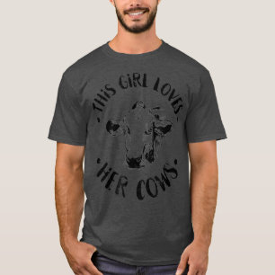 T-shirt Fille aime ses vaches femmes ferme laitière maillo