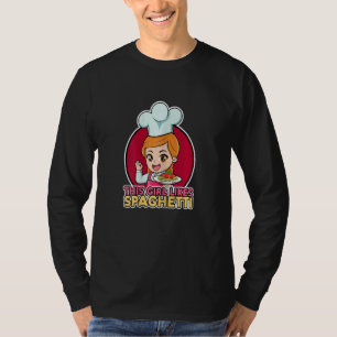 T-shirt Fille Aime Spaghetti Nourriture Italienne Chef Iro