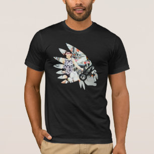 T-shirt Fille américaine de vélomoteur de Tomahawk