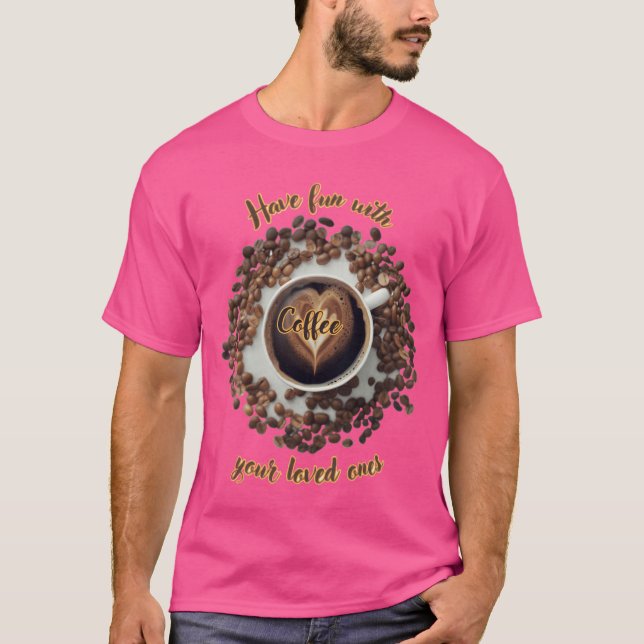 T-shirt Fille amusante de café (Devant)