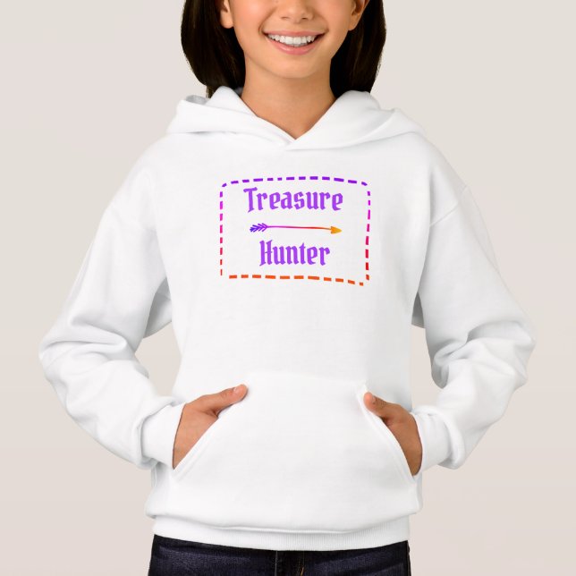 T-Shirt Fille Amusement Chasseuse de Trésor (Devant)