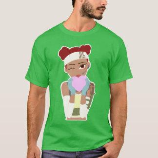 T-shirt Fille Anime Amour Coeur drôle
