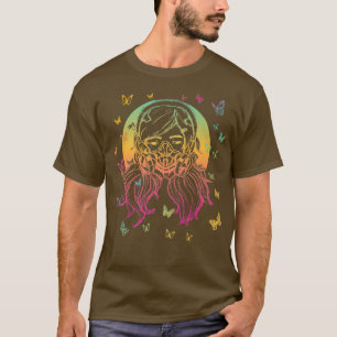T-shirt Fille Anime colorée avec papillons Premium T-Shi