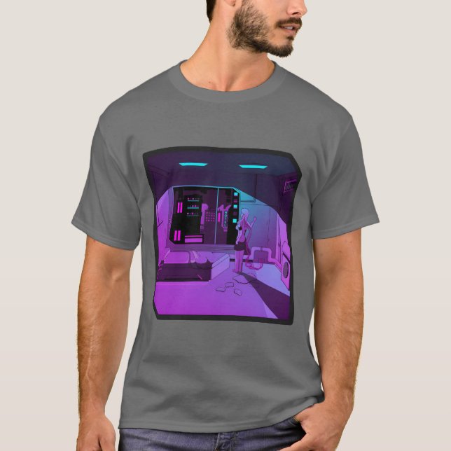 T-shirt Fille anime rétrowave synthwave outrun esthétique  (Devant)