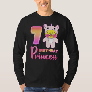 T-shirt Fille Anniversaire 7 Ans Lalafanfan À Unicorn Kig