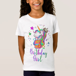 T-shirt fille anniversaire de la licorne