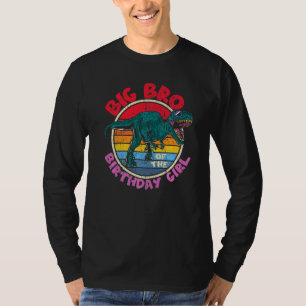 T-shirt Fille Anniversaire I Big Bro Tyrannosaurus Rex I F