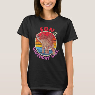 T-shirt Fille Anniversaire I Fils I Stegosaurus I Famille