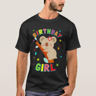T-shirt Fille Anniversaire Koala Ours Mignonne Partie Pour