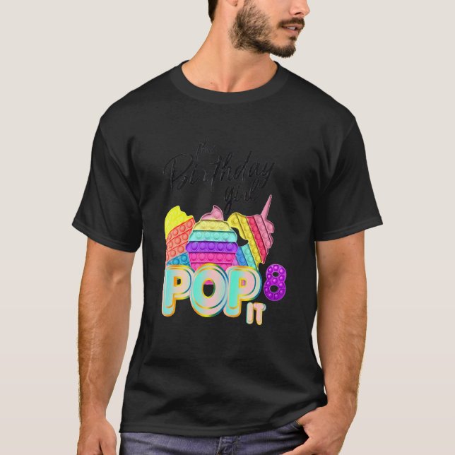 T-shirt Fille Anniversaire Pop It 8 (Devant)