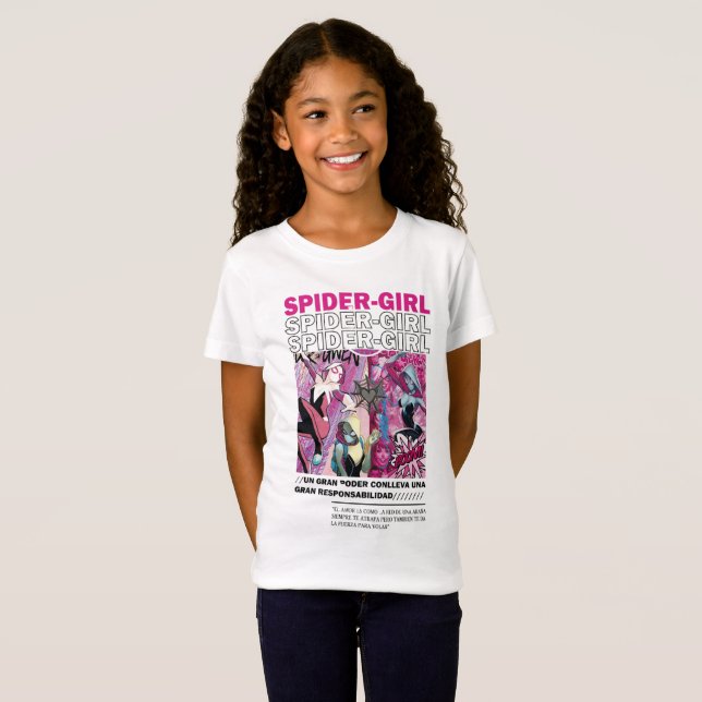 T-shirt fille araignée (Devant entier)