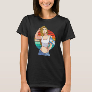 T-shirt Fille argentine Drapeau Argentine Fierté Latino Vi