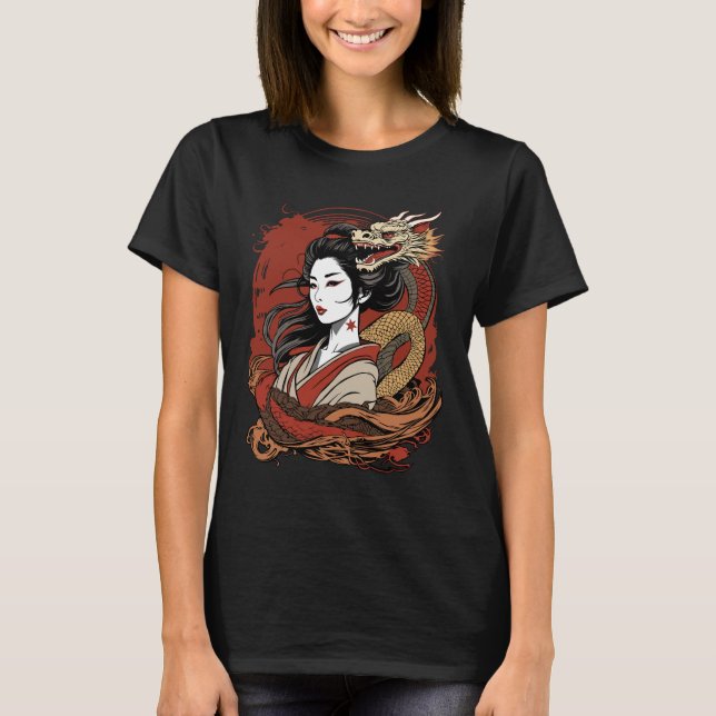 T-shirt Fille asiatique | Dragon chinois (Devant)
