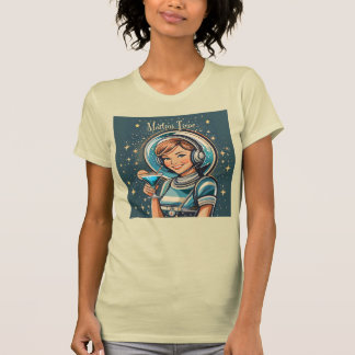 T-shirt Fille Astro Rétro Futuriste Temps Martini