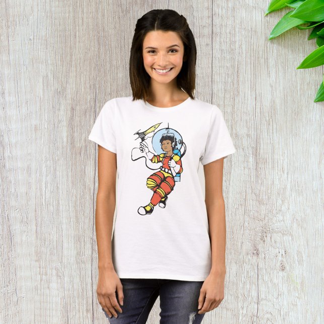 T-shirt Fille astronaute avec lance-roquettes (Créateur téléchargé)