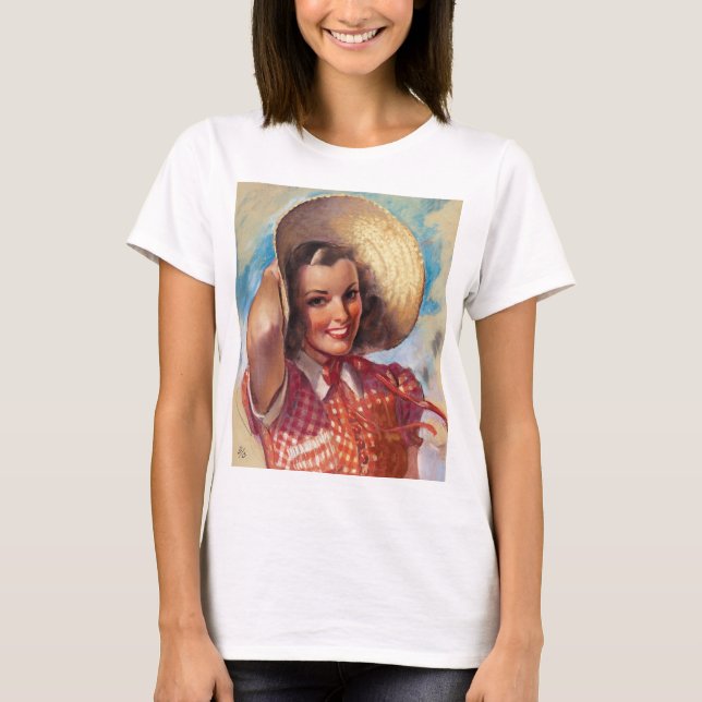 T-shirt Fille au bonnet (Devant)