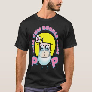 T-SHIRT FILLE AU BUBBLE GUM YUM YUM SOUFFLANT UNE BULLE RÉ