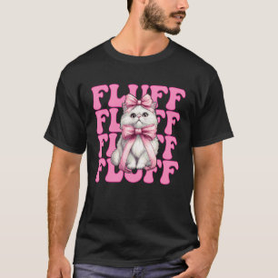 T-shirt Fille au chat persan moelleux Maman chat Rose Coqu