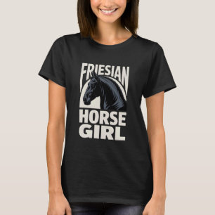 T-shirt Fille au cheval frison