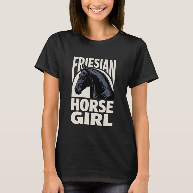 T-shirt Fille au cheval frison (Devant)