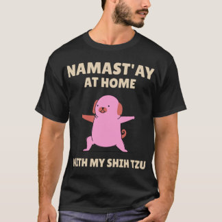 T-shirt fille au chien de yoga debout