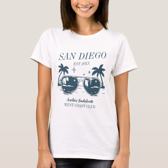 T-shirt Fille au Pair de Plage Fête de Filles Voyage à San (Devant)