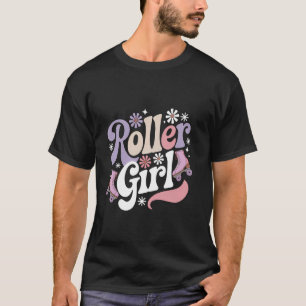 T-shirt Fille au patin à roulettes 70s 80s Patins à roulet