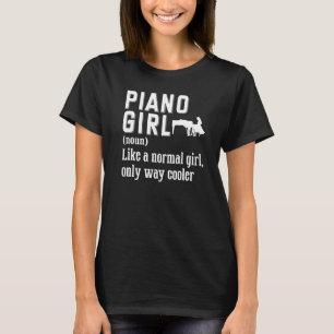 T-shirt Fille au piano Femme joueuse de piano Pianiste Pia