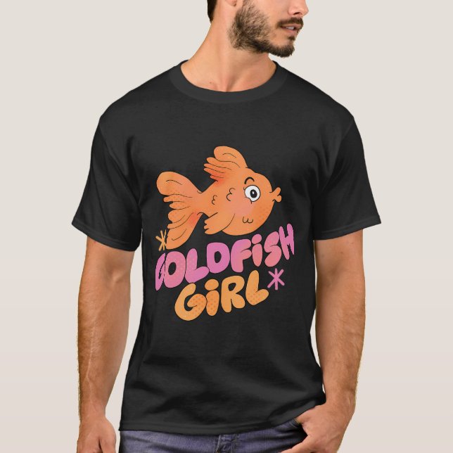 T-shirt Fille au Poisson Rouge (Violet) (Devant)
