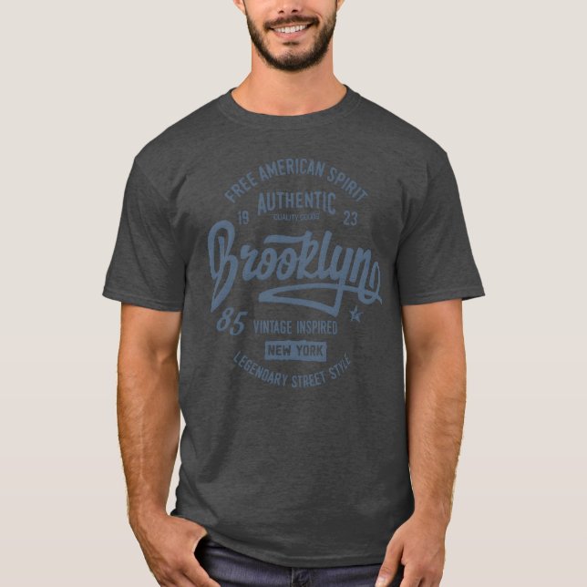 T-shirt fille authentique vintage de brooklyn (Devant)