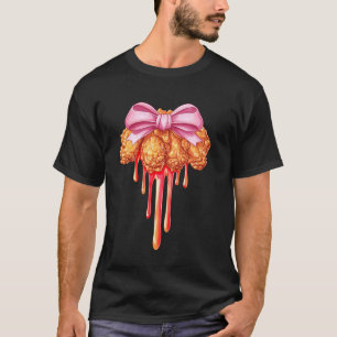 T-shirt Fille aux ailes de poulet à noeud coquette Maman r