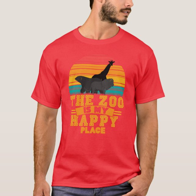 T-shirt Fille aux animaux de zoo (Devant)