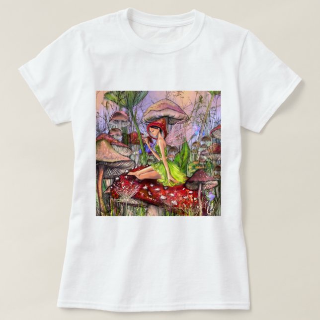 T-shirt Fille aux Champignons (Design devant)
