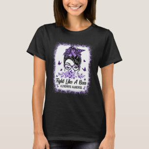 T-shirt Fille aux cheveux relevés en désordre léopard pour