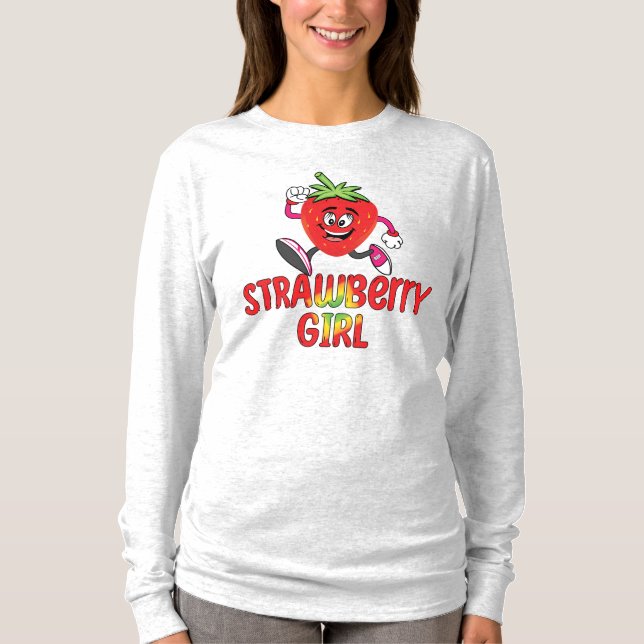 T-shirt Fille aux fraises (Devant)