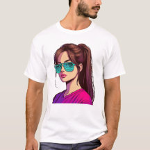 Fille aux teintes sarcelle Art