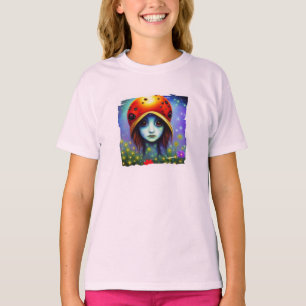 T-shirt Fille avec casquette de coccinelle