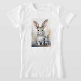 T-shirt fille avec de mignons lapins