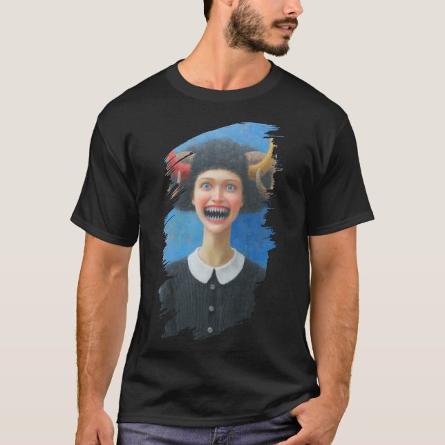 T-shirt Fille avec des cornes (Devant)