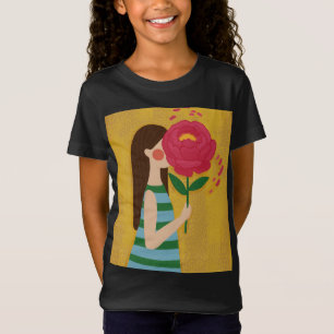 T-Shirt fille avec des fleurs