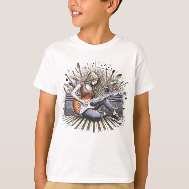 T-shirt Fille avec des vibes musicales (Devant)