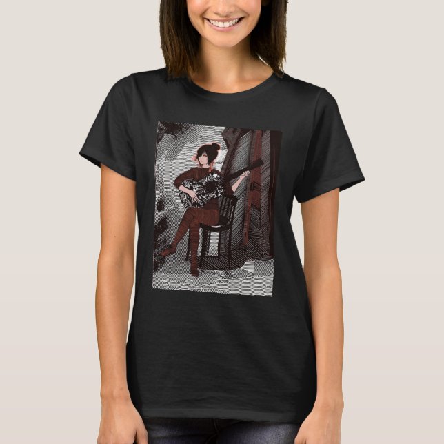 T-shirt Fille avec guitare (Devant)