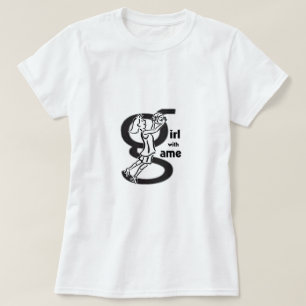 T-shirt fille avec jeu de basket-ball