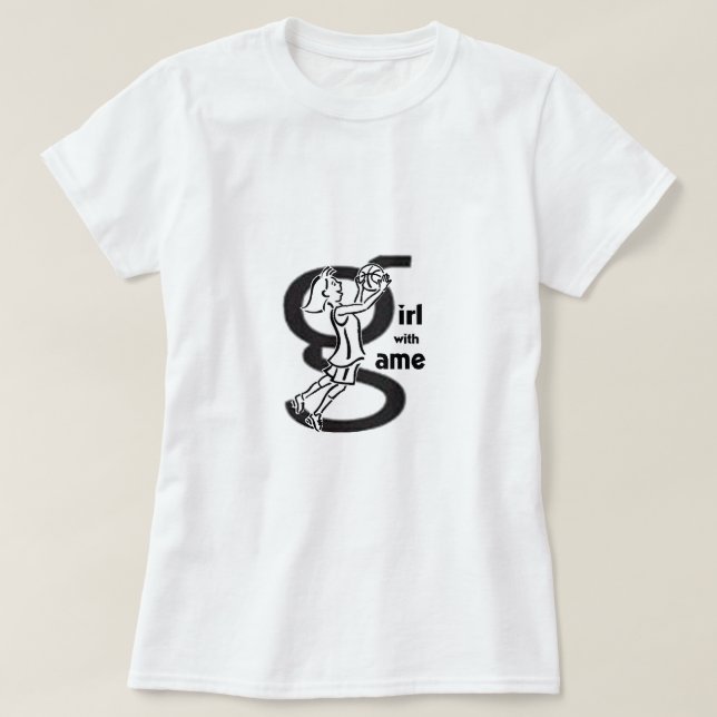 T-shirt fille avec jeu de basket-ball (Design devant)