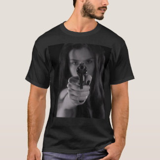 T-shirt Fille avec l'arme à feu
