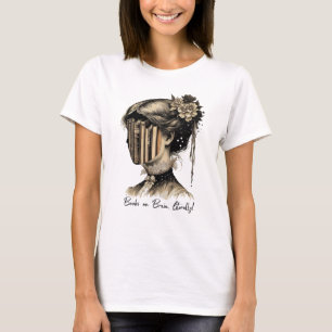 T-shirt Fille avec livre sur le cerveau, Littéralement
