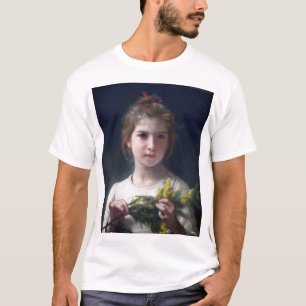 T-shirt Fille avec Mimosa, Bouguereau
