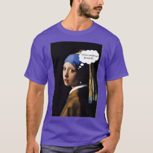 T-shirt Fille avec perle oreille recherchée diamants