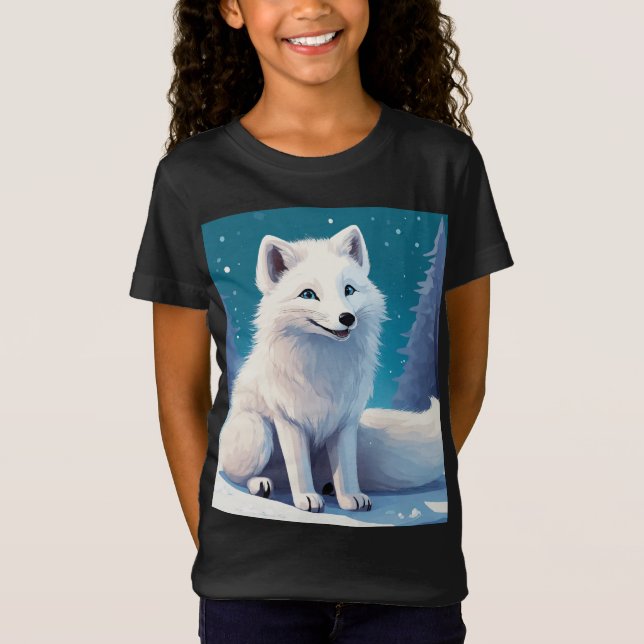 T-Shirt fille avec photo de chiot (Devant)