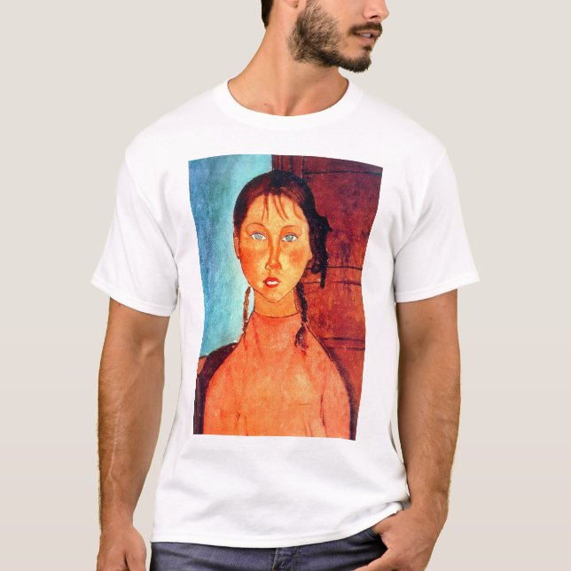 T-shirt Fille avec Pigtails, Modigliani (Devant)